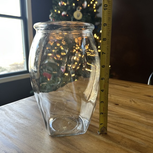 Large Twisted Glass Vase Clear Glass - Picture 5 of 5